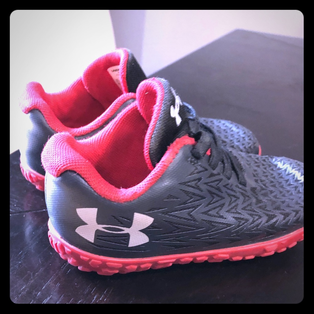 Toddler Boys Under Armour Tennis Shoes Black Red